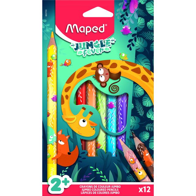 Maped - kleurpotlood Jungle Fever , etui van 12 stuks, assorti