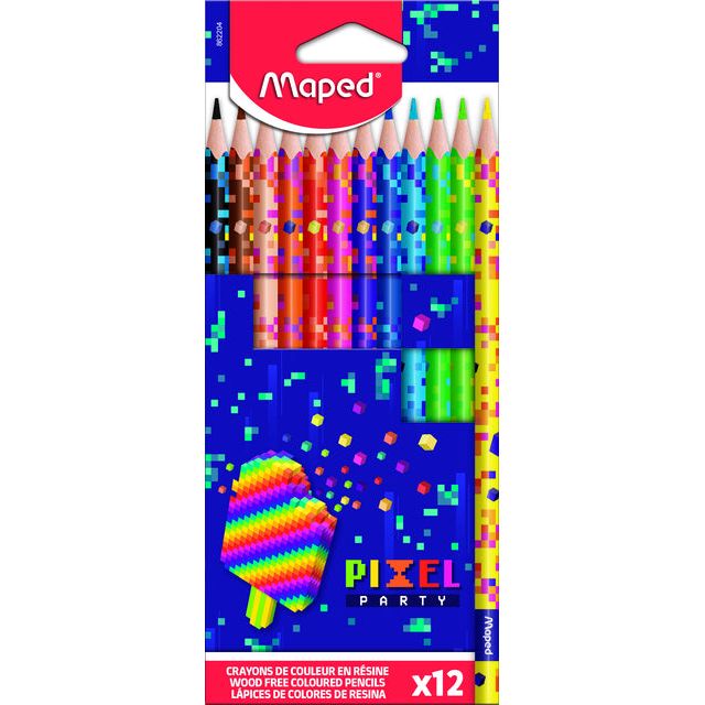 Maped - Kleurpotlood maped pixel party set a 12 kleuren