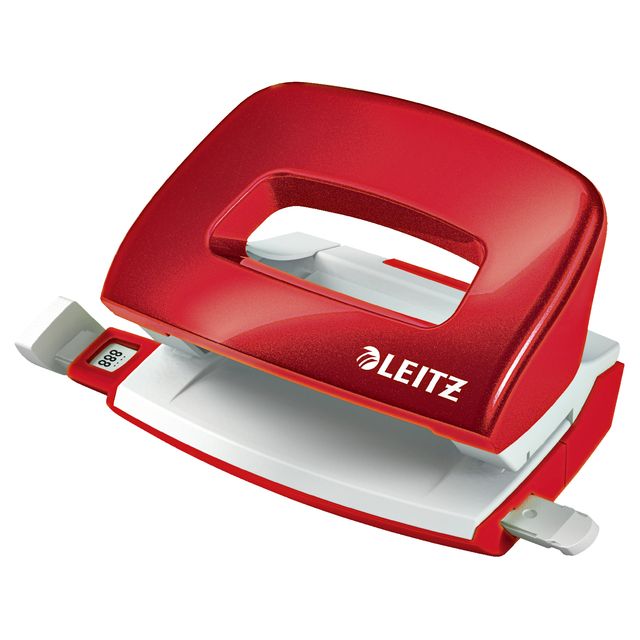 Leitz - Perforadora nexxt wow mini 10 hojas rojo | 30 piezas