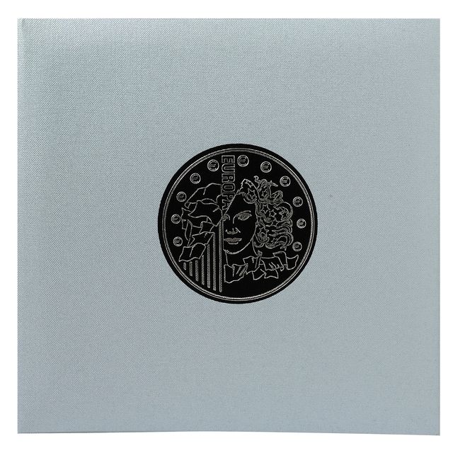 Exacompta - Álbum colección monedas 24,5x25cm 5 hojas de 43 compartimentos 4 anillas gris