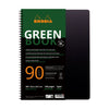 Rhodia - Notbk greenbook a4+ lijn 4-g 180pag zwart