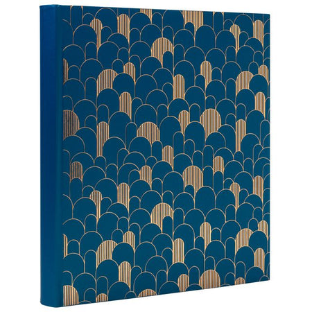 Exacompta -  Fotoalbum 29x32cm 60 zwarte pagina's Néo Déco blauw