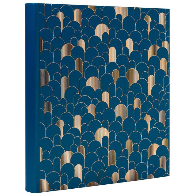 Exacompta - Álbum de fotos 29x32cm 60 páginas negras Néo Déco azul