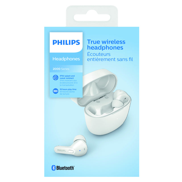 Philips - Oortelefoon philips in-ear tws tat2206 wit