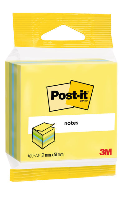 Post-it - Memoblok 3m post-it 2012l 51x51mm kubus ass kleur