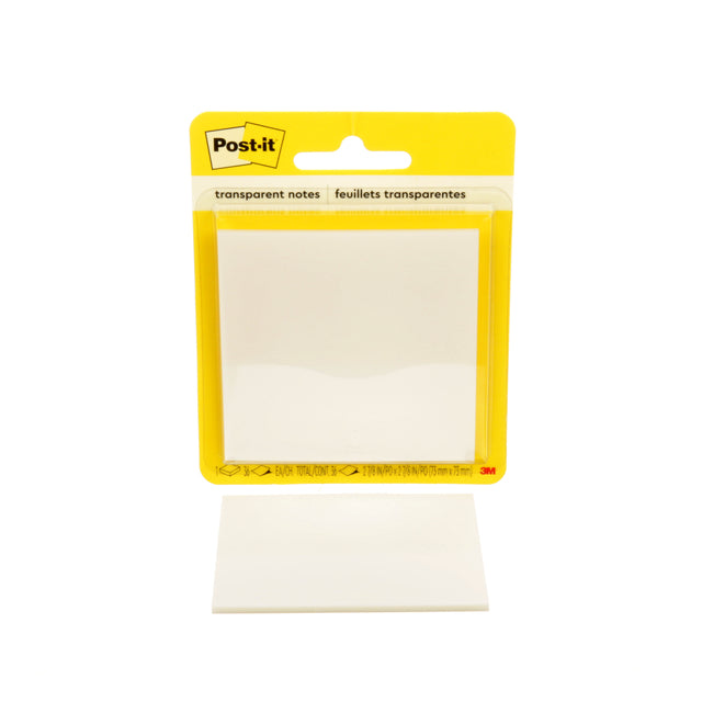 Post-it - Transparent Notes, 36 vel, ft 73 x 73 mm, op blister