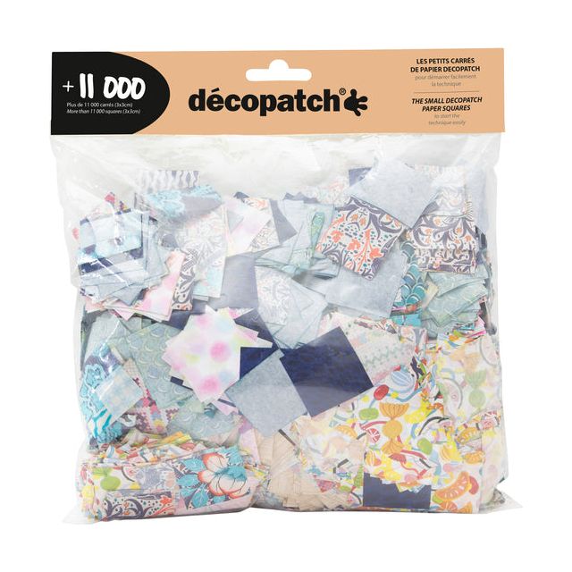 Decopatch - Hobbypapier décopatch 3x3cm 11.000 stuks ass