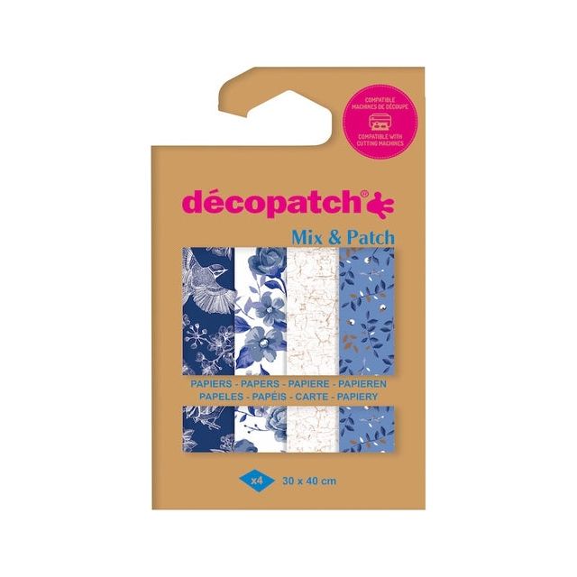 Décopatch - Hobby Paper Décopatch 30x40 Nides 4vel de bleu | 1 cas