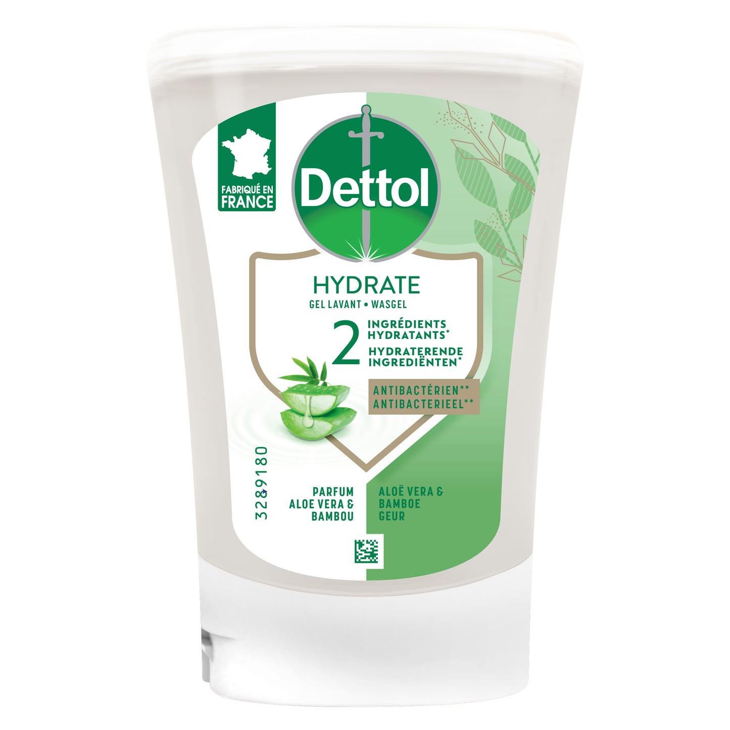 DETTOL - Savon Mains Hydratant Aloe Vera antibactérien recharge 250ml No T..