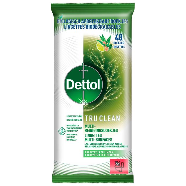 DETTOL - Toallitas limpiadoras TC Eucalipto Lima 48 piezas