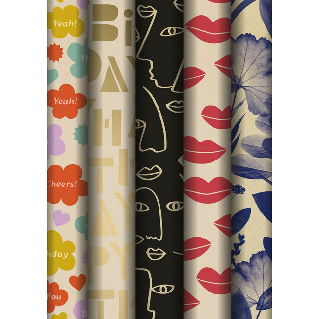 Stewo - Carta da regalo Mindful 200x70 cm assortita | 60 pezzi