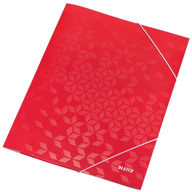 Leitz - Cartella Elasto WOW A4 3 lembi rossa