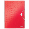 Leitz -  Elastomap WOW A4 3 kleppen PP rood
