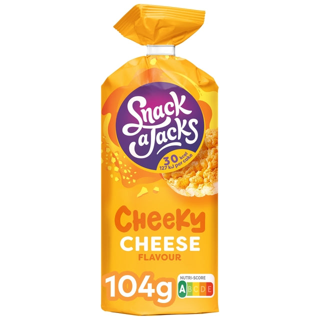 Snack-a-Jacks - Confezione di waffle di riso e formaggio 104 grammi | 8 pezzi