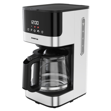 Inventum - Machine à café 1,5 litre noire avec acier inoxydable