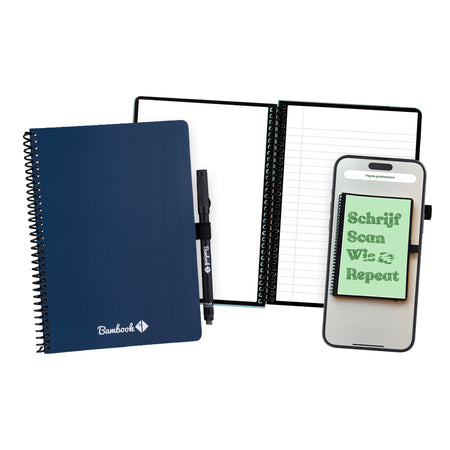 Bambook - Cuaderno Original Azul Marino Línea A5 40 páginas borrables