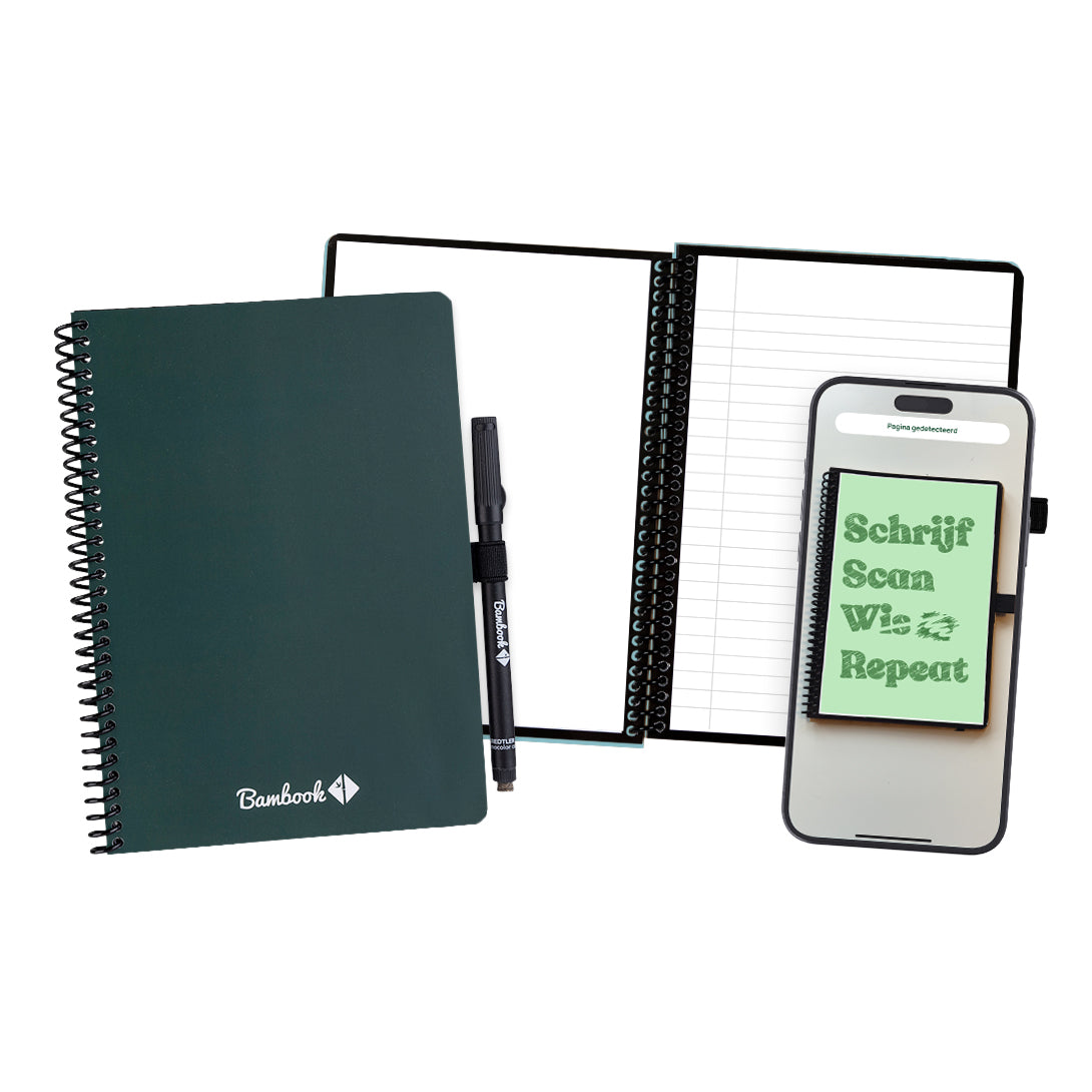 Bambook -  Notitieboek  forest a5 lijn 40pag uitwisb