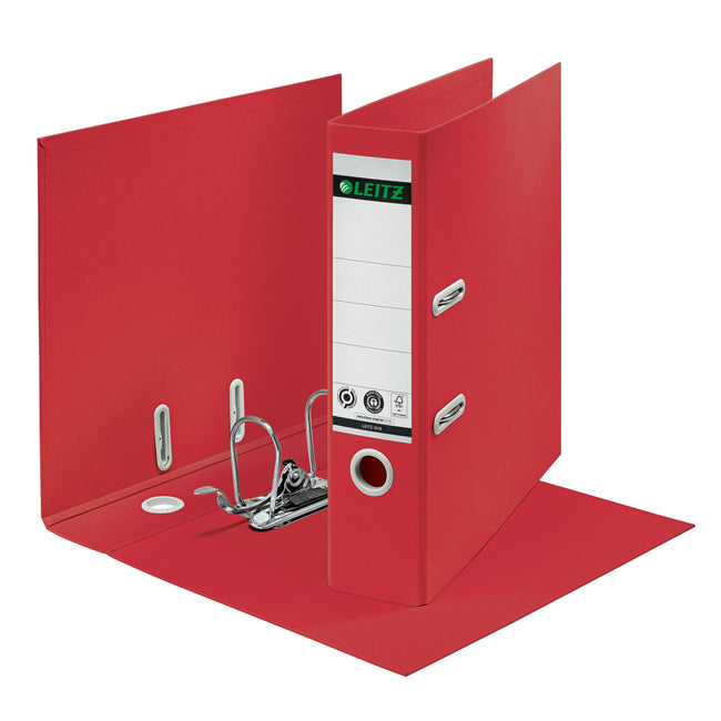 Leitz -  Ordner 180° Recycle 80 mm karton A4 rood | 10 stuks
