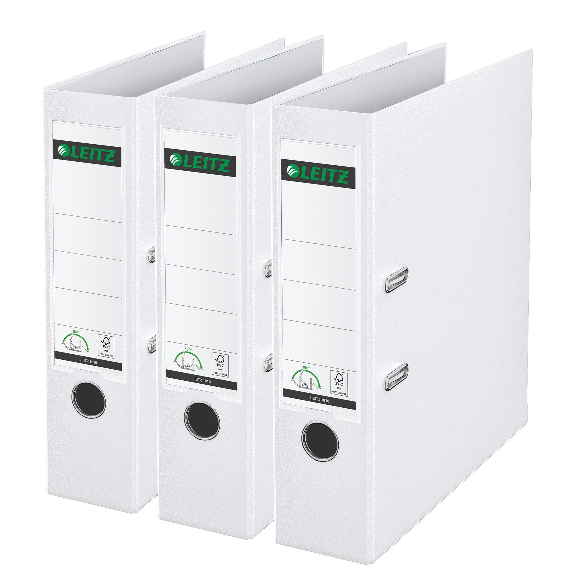 Leitz - Ordner 180° 1010 3 pezzi bianco