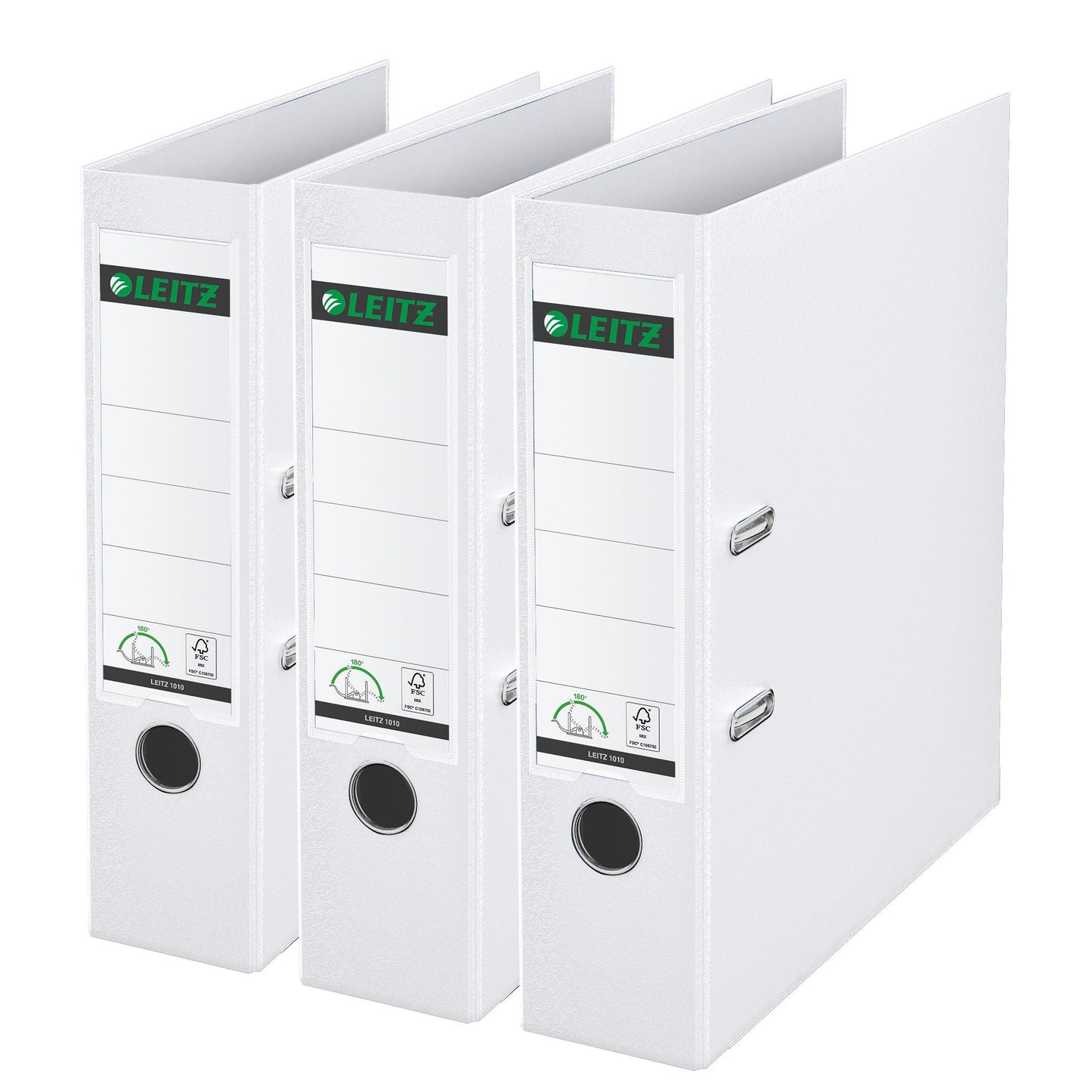 Leitz - Ordner 180° 1010 3 piezas blanco | 6 piezas