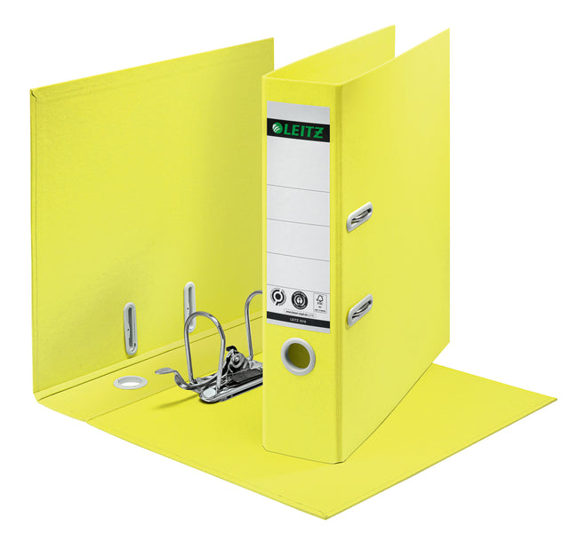 Leitz - Ordner 180° reciclado 80 mm amarillo | 10 piezas