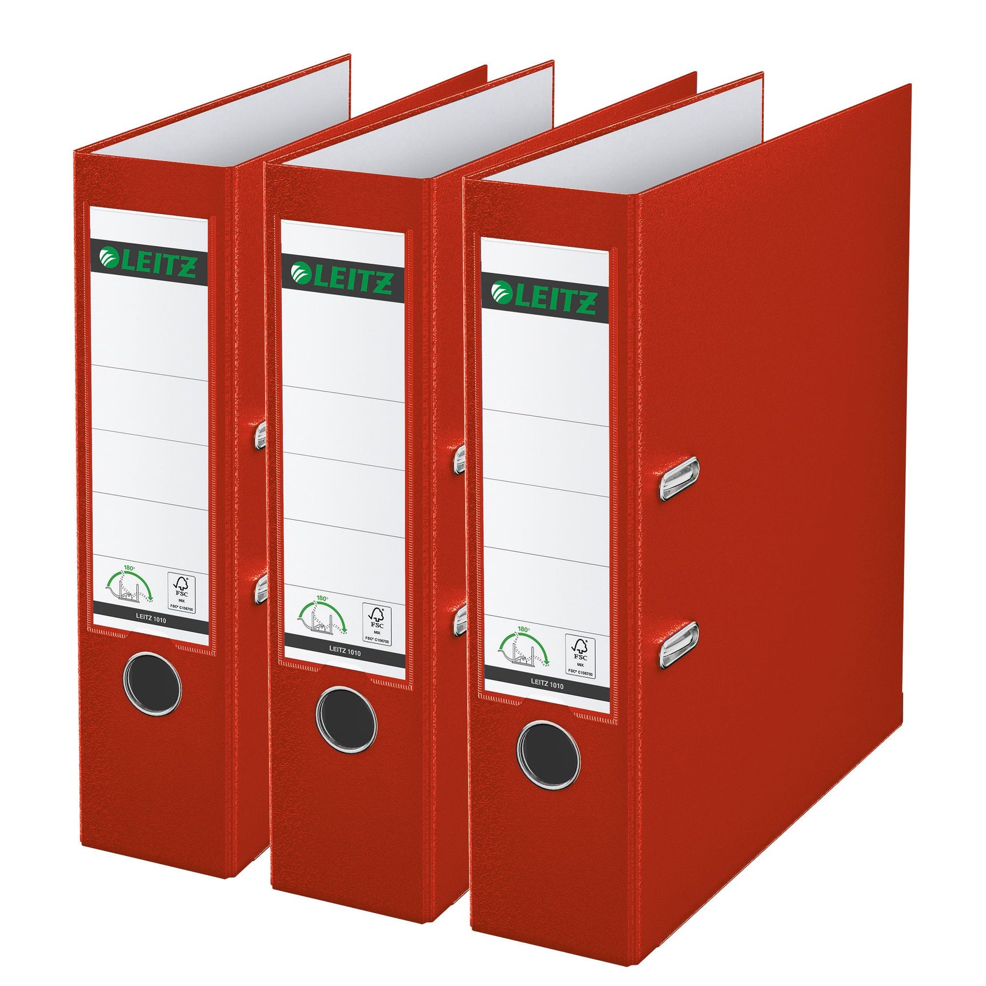 Leitz -  Ordner  180° 1010 3 stuks rood