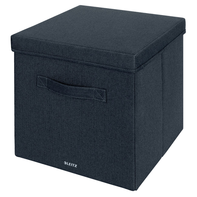 Leitz - Storage box upholstered with lid 330x325x380mm gray 2 pcs
