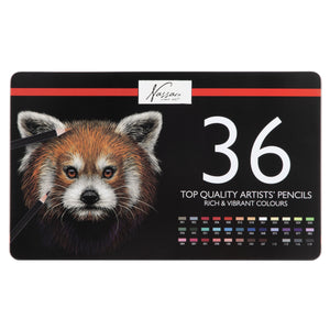 Nassau fine art - Crayons de couleur assortis boîte de 36 pièces