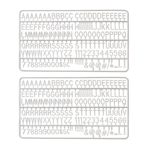 IEZZY Catering und Cate – Buchstabenset für Brieftafel 2x150 weiß