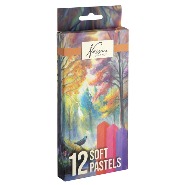 Nassau fine art - counting chalk soft blister 12 pieces assorted | 12 pieces
