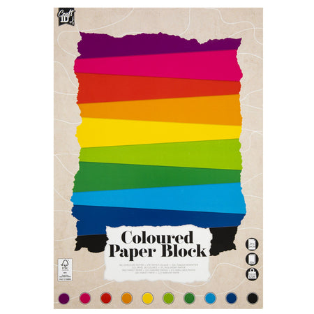CraftID - Cartoncino hobby CarftID 24x34cm 120-220gr 20 fogli 10 colori | 12 pezzi