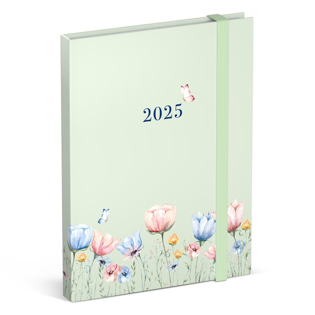 Lannoo - Agenda 2025 lannoo flowers watercolour green 7d/2p