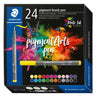 Staedtler - Brushpen PigmentArts Set mit 24 Farben | 3 Stück