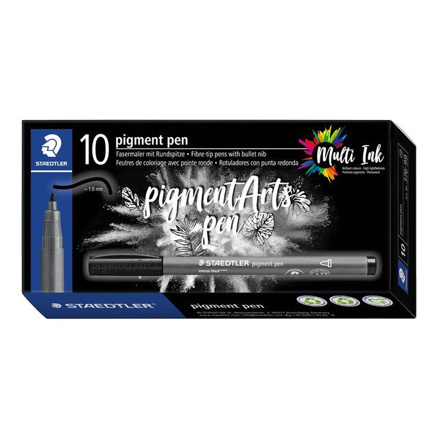 Staedtler - Fijnschrijver pigment pen intens zwart | 10 stuks