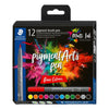 Staedtler - Brushpen PigmentArts Set mit 12 Farben | 10 Stück