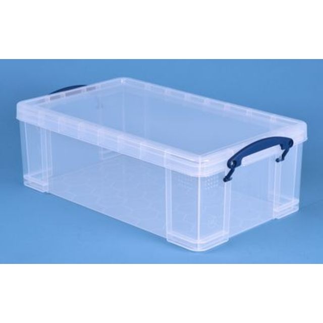 Really Useful Box - Caja de almacenamiento 12 litros 465x270x150mm blanco transparente