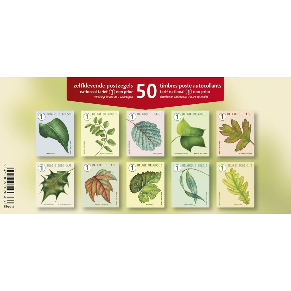 Francobolli - Francobollo Belgio valore 1 autoadesivo 5x10 pezzi