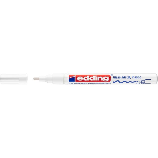 Edding - Paintmarker a base di olio 751 1-2 mm bianco creativo