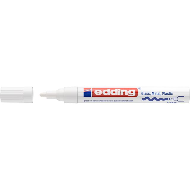 Edding - Paintmarker a base di olio 750 2-4 mm bianco creativo