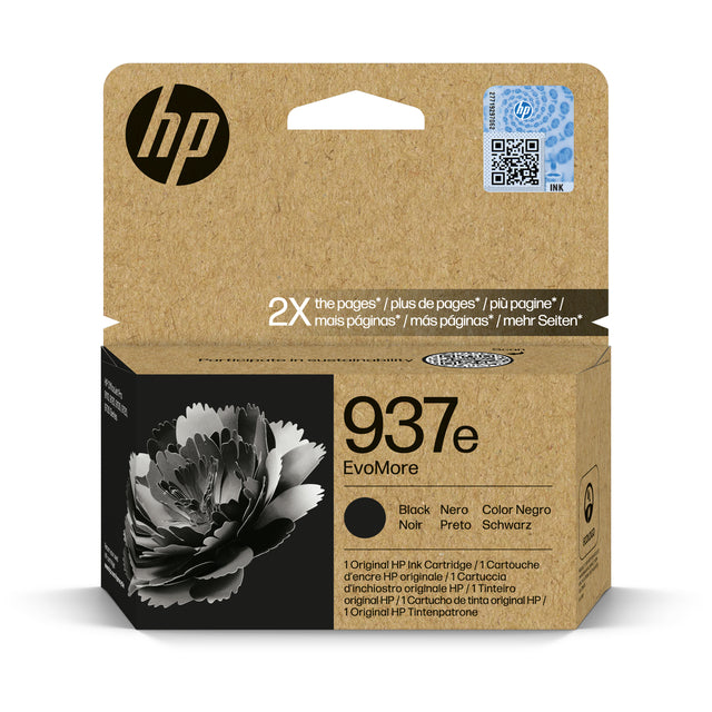 HP -  Inktcartridge  4s6w9ne 937e evomore zwart