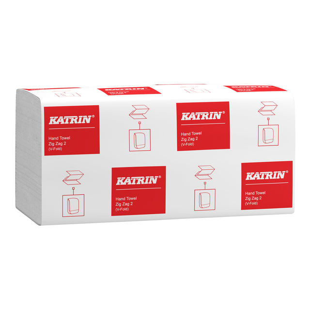 Katrin - Serviette pliée en Z 2 couches 244x230mm 20x200 feuilles blanc 35588