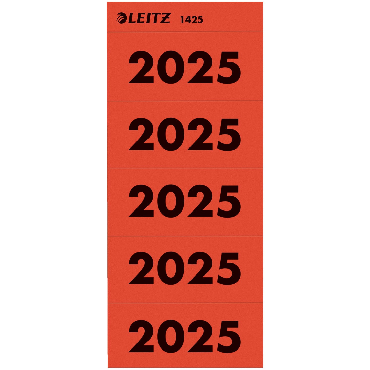 Leitz -  Rugetiket 2025 rood 100 stuks