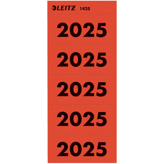 Leitz - Etiqueta lomo 2025 rojo 100 piezas