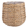 Mica Decorations - Plant basket mica avalon seagrass round l.brown
