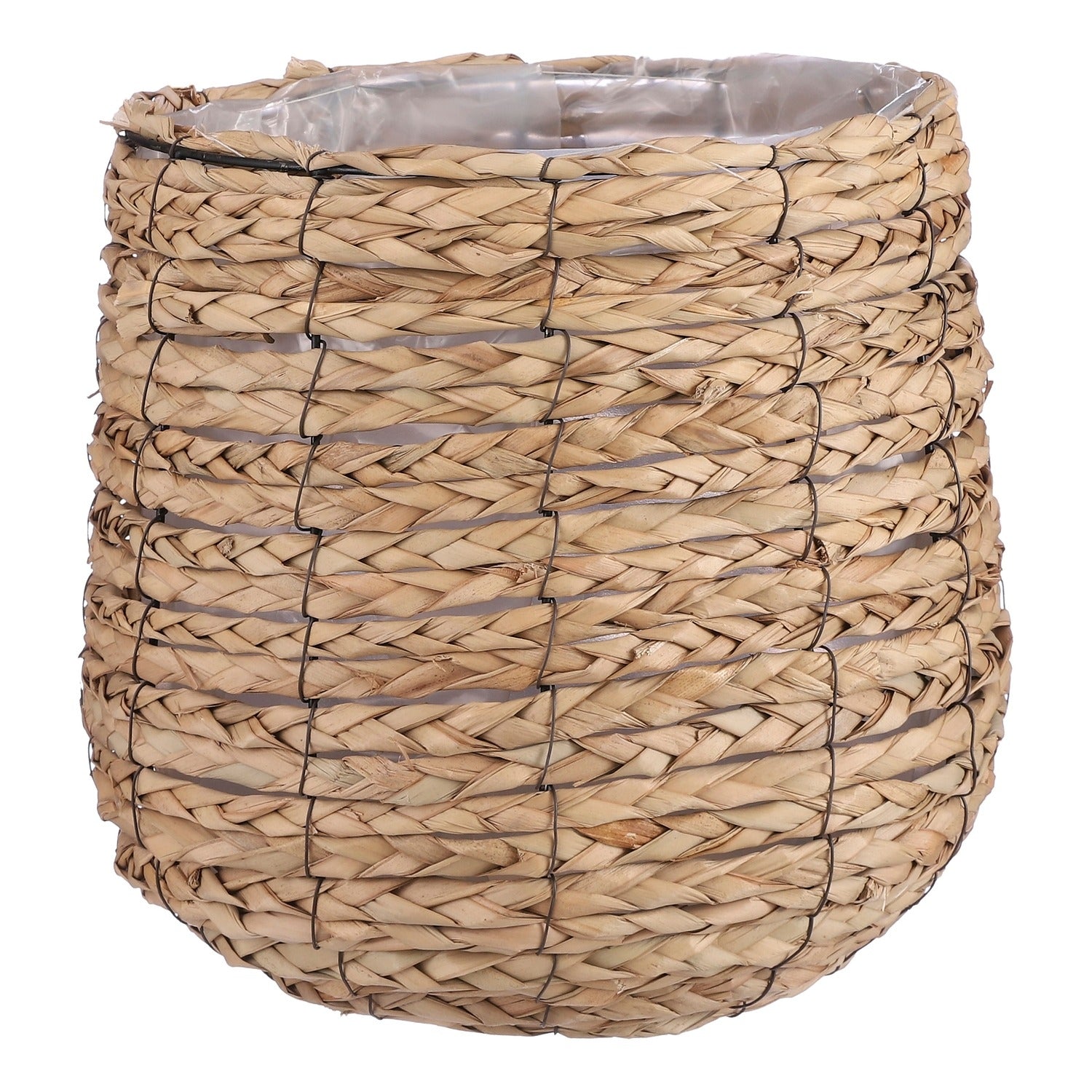 Decorazioni in mica - Cesto per piante mica avalon alghe marine rotondo l.marrone | 3 pezzi