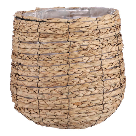 Decoraciones de mica - Cesta para plantas mica avalon seagrass round l.brown | 3 piezas