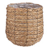 Mica Decorations - Plant basket mica avalon seagrass round l.brown | 4 pieces