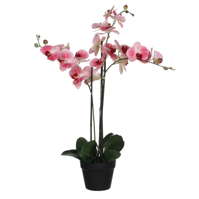 Glimmer-Dekorationen – Kunstpflanze Glimmer Phalaenopsis Orchidee rosa | 2 Stk