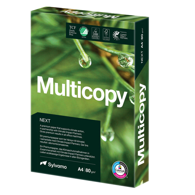 Multicopy - Papier copie Zero A4 80gr blanc 500 feuilles | 5 pièces
