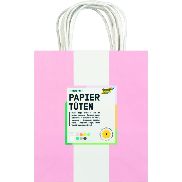 Folia Paper -  Tas handvat folia kraftpapier 110gr 18x21x8cm 7kl